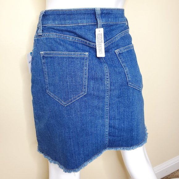 Arizona High Waist Jean Mini Skirt With Patchwork SZ 5 - Picture 6 of 8